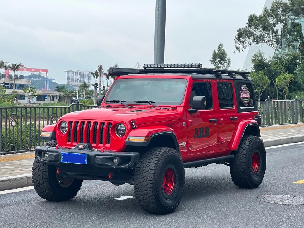 红色牧马人越野车图片,红色牧马人最漂亮的改装图